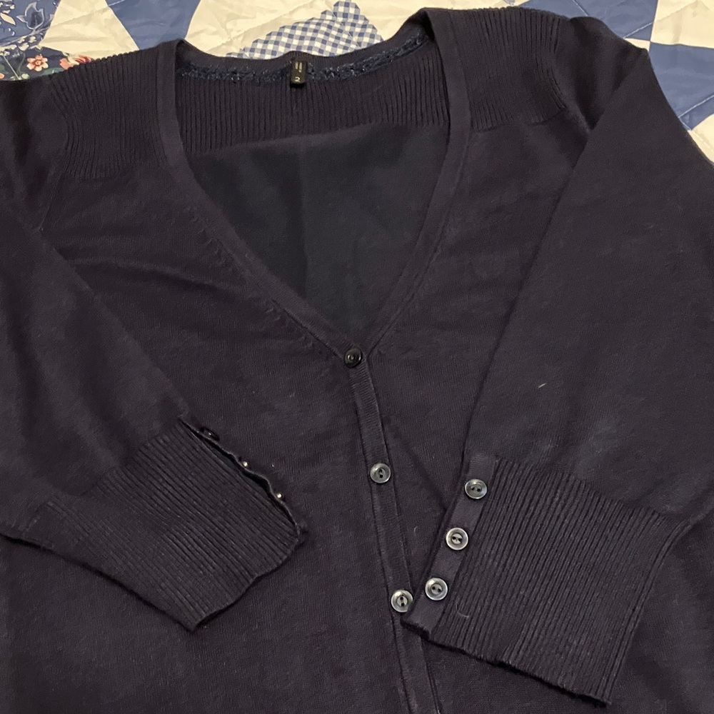Maurices Navy Blue Cardigan Sweater